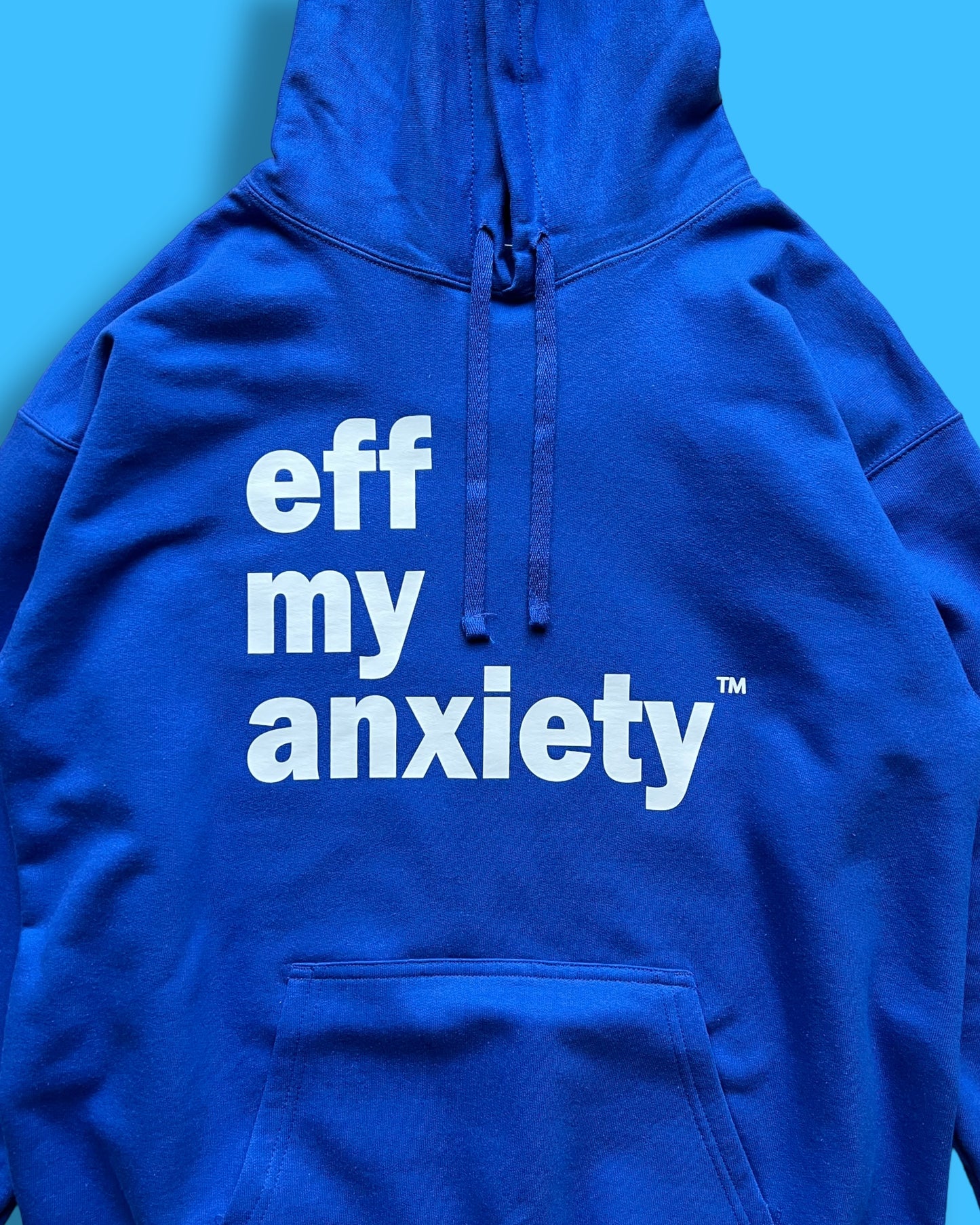 original logo hoodie - blue/white
