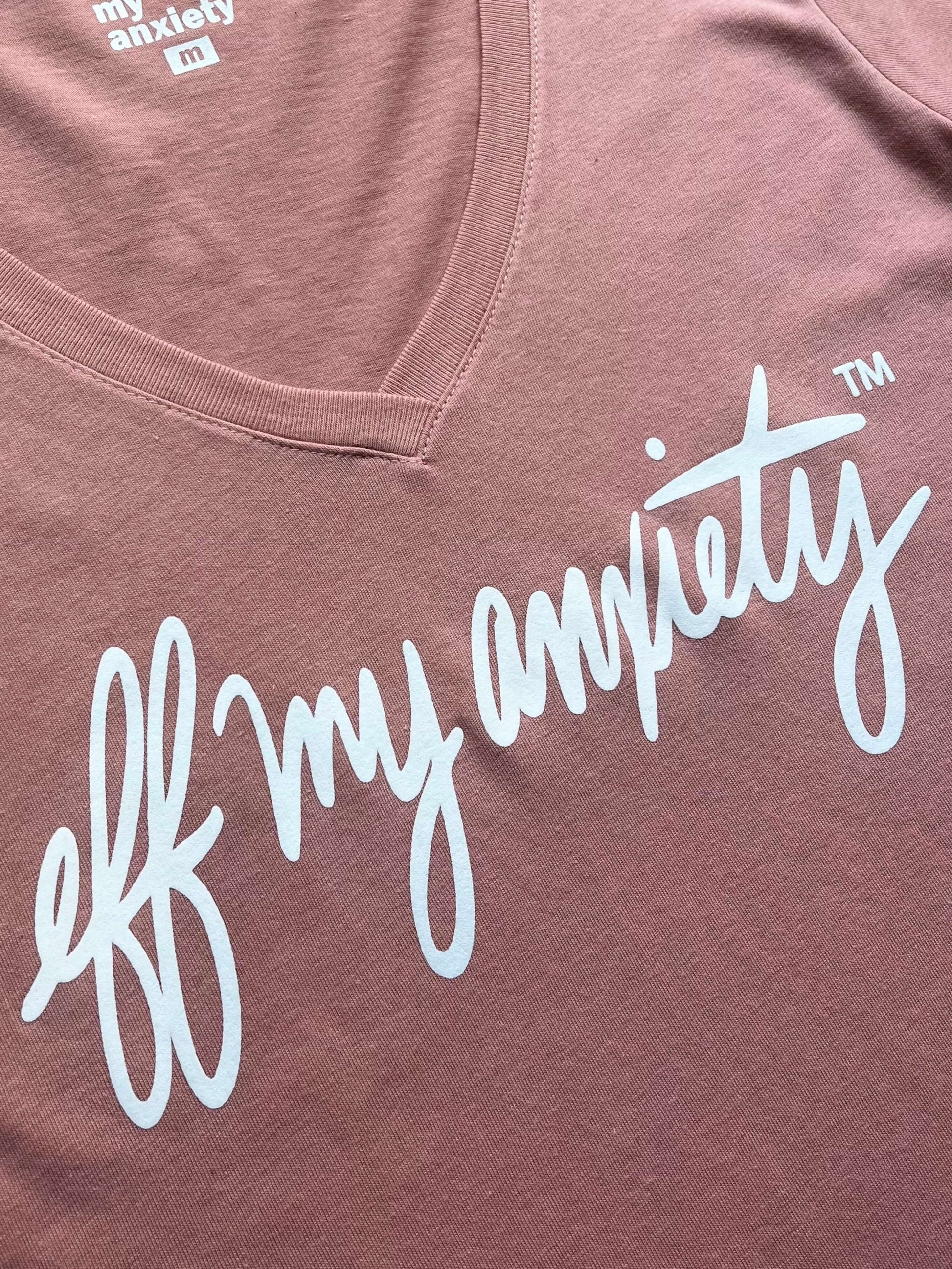 Anxiety Blob T shirt 2 png | Women's V-Neck T-Shirt