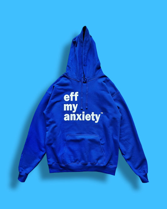 original logo hoodie - blue/white