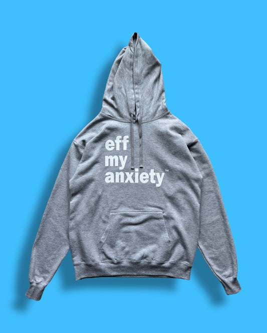original logo hoodie - grey/white